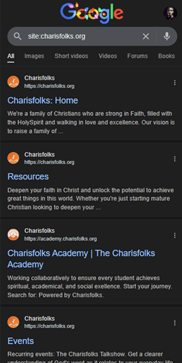 Charisfolks website Image 4