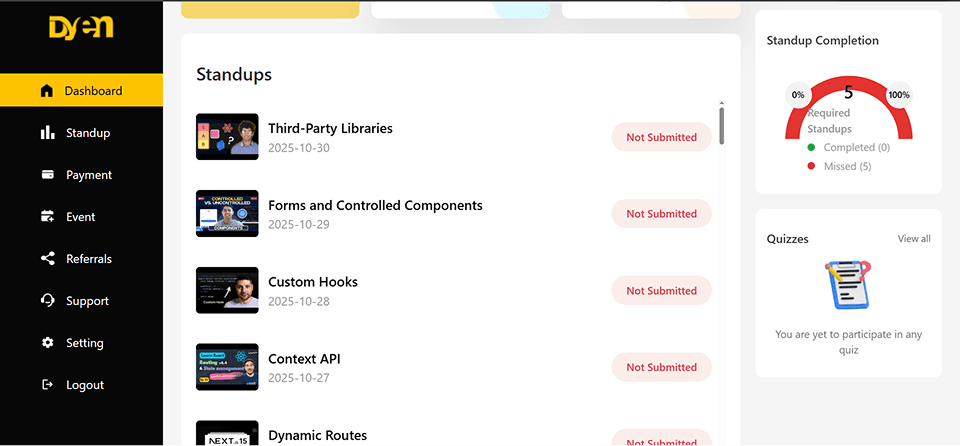 DYEN Student Dashboard Image 2